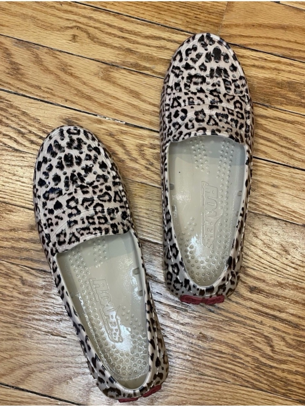 Leopard Print Slip-On Loafers in Beige/Black - Casual Women’s Flats